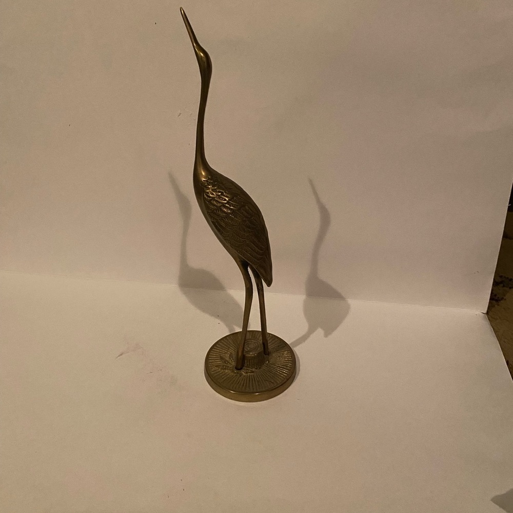 MIDCENTURY BRASS CRANE. - Picture 2 of 4